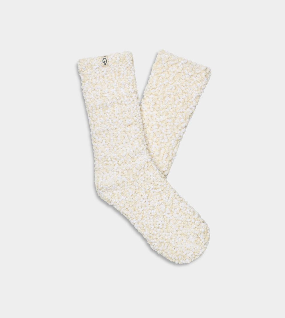 Ugg Sock Womens - Ugg Adah Cozy Chenille Sparkle White - 308FOYBTE